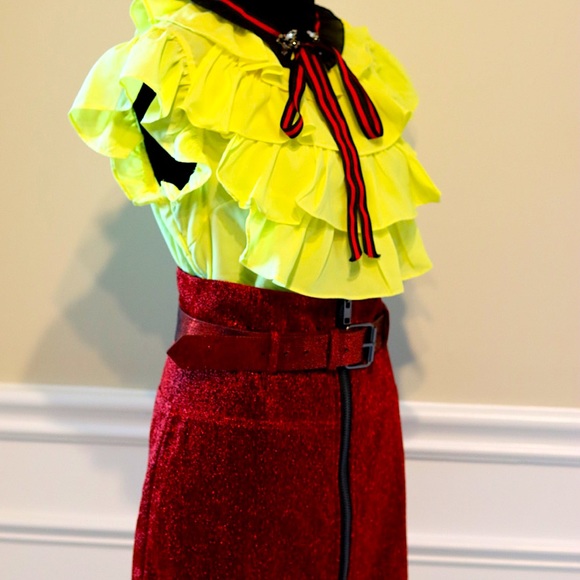 Yellow Ruffle Blouse - Picture 7 of 10